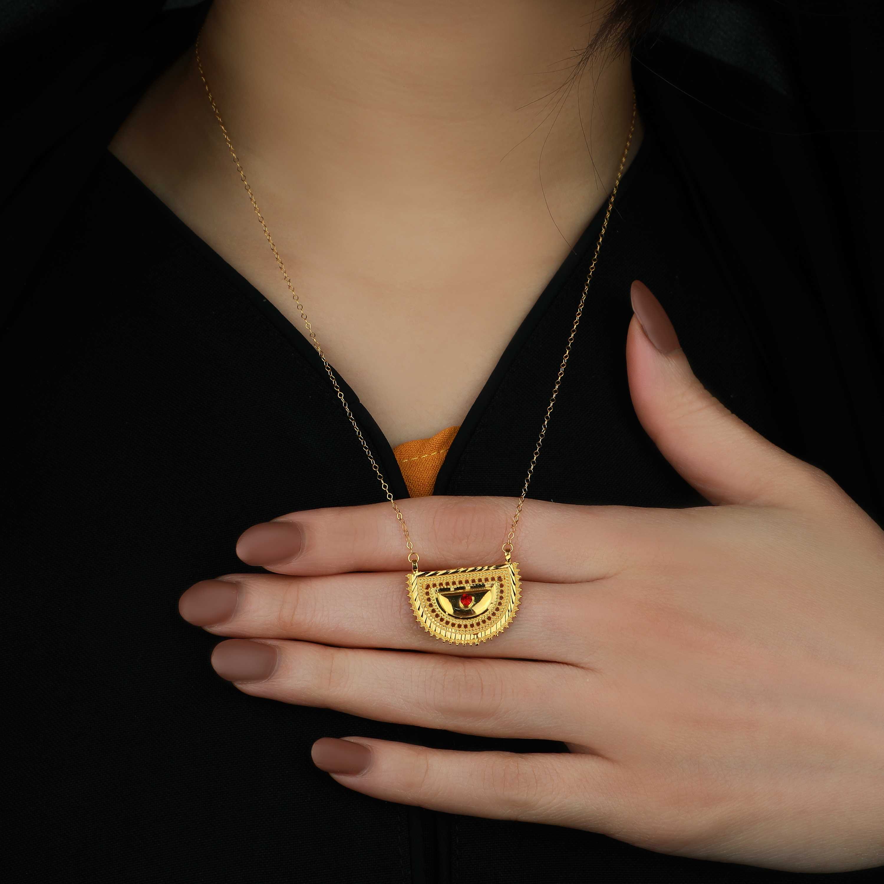 21 karat gold necklace, Turkish made - (H-0295)